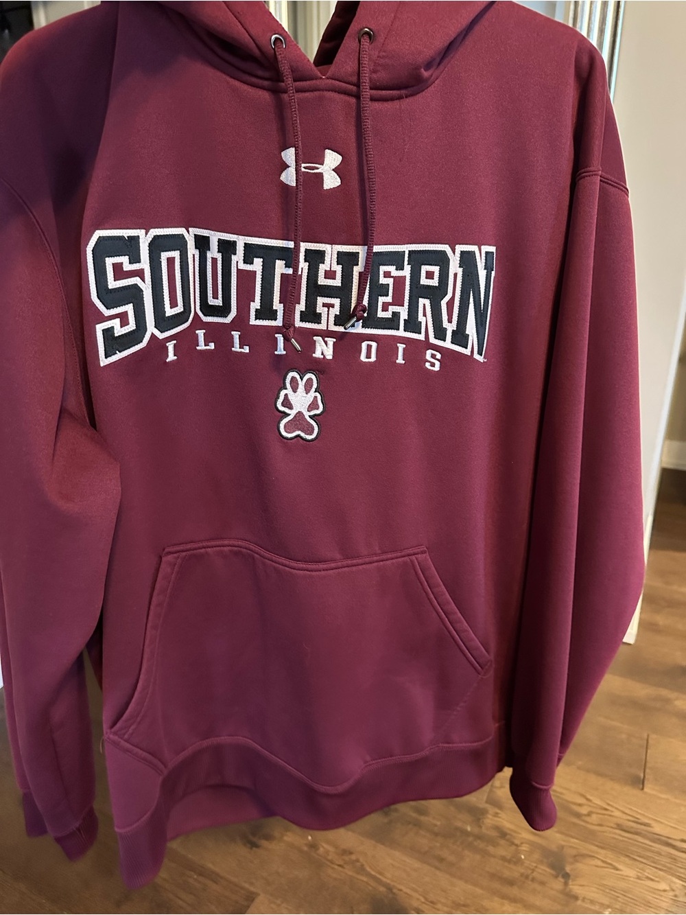 Under Armour Men’s Maroon Southern Illinois Crewneck Hoodie